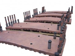 With the type of blast furnace copper stave